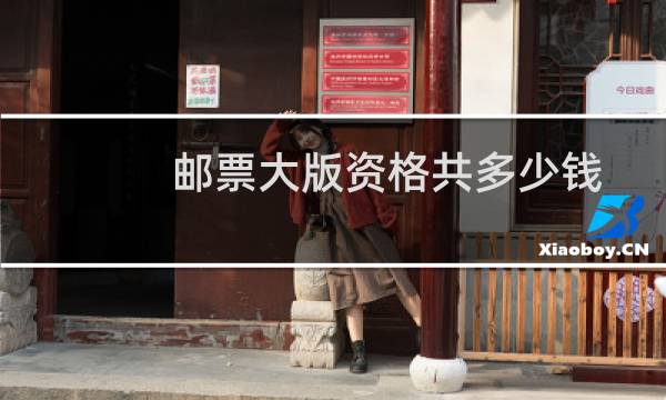 邮票大版资格共多少钱