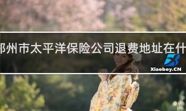 郑州市太平洋保险公司退费地址在什么地方
