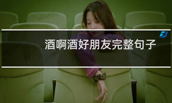 酒啊酒好朋友完整句子