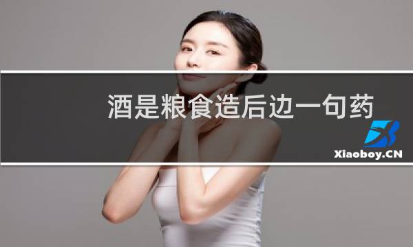 酒是粮食造后边一句药
