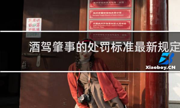 酒驾肇事的处罚标准最新规定