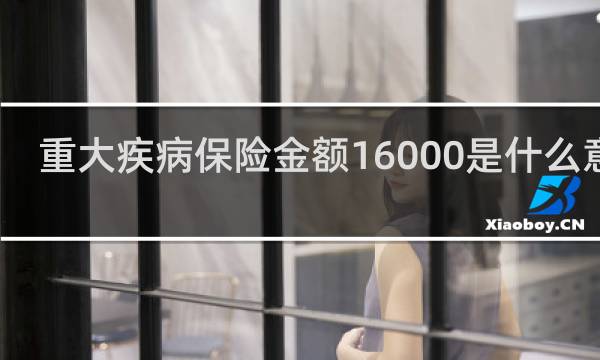 重大疾病保险金额16000是什么意思