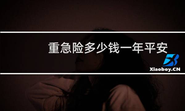 重急险多少钱一年平安