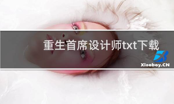 重生首席设计师txt下载