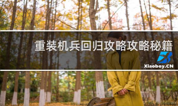 重装机兵回归攻略攻略秘籍