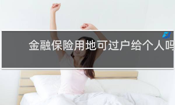 金融保险用地可过户给个人吗