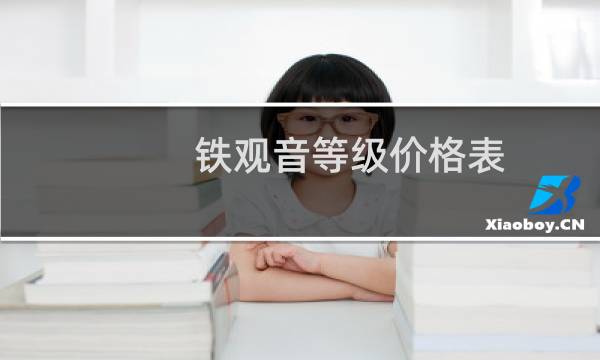 铁观音等级价格表