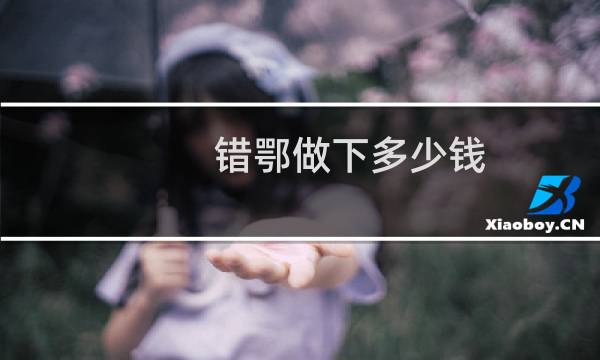 错鄂做下多少钱
