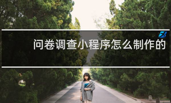问卷调查小程序怎么制作的