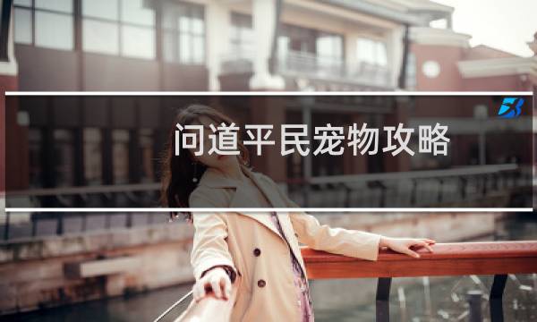 问道平民宠物攻略