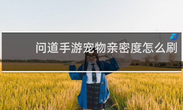 问道手游宠物亲密度怎么刷