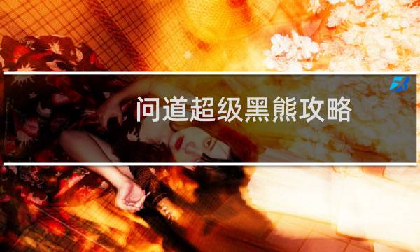 问道超级黑熊攻略