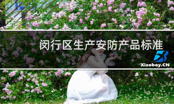 闵行区生产安防产品标准