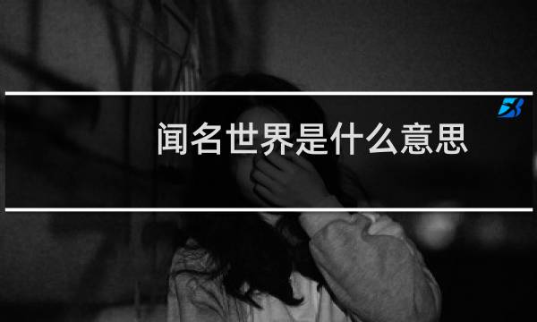 闻名世界是什么意思