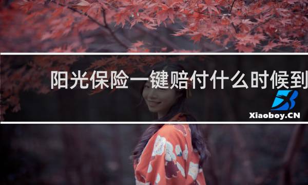 阳光保险一键赔付什么时候到