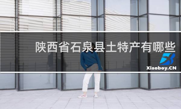 陕西省石泉县土特产有哪些