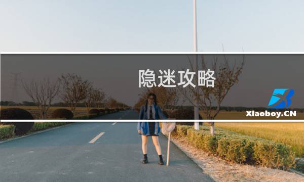 隐迷攻略