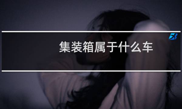 集装箱属于什么车