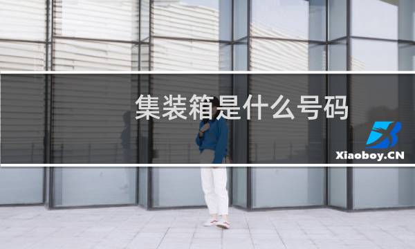 集装箱是什么号码
