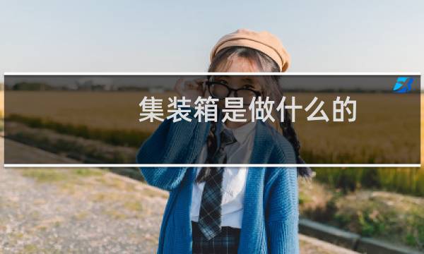 集装箱是做什么的