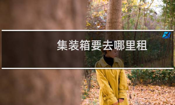 集装箱要去哪里租