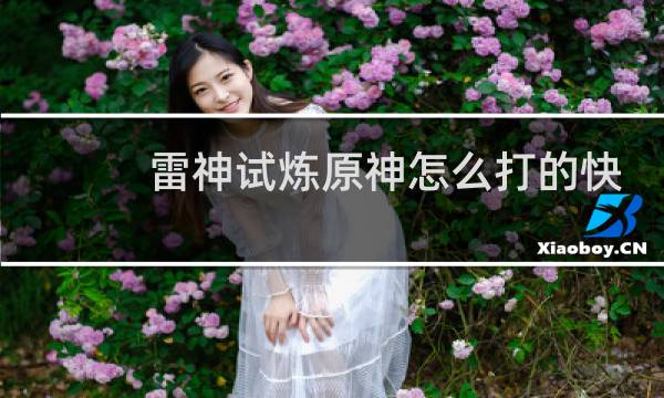 雷神试炼原神怎么打的快