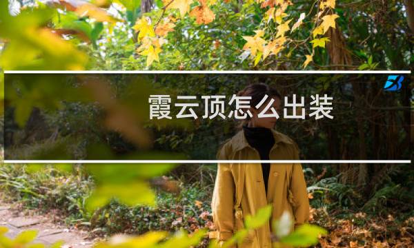 霞云顶怎么出装