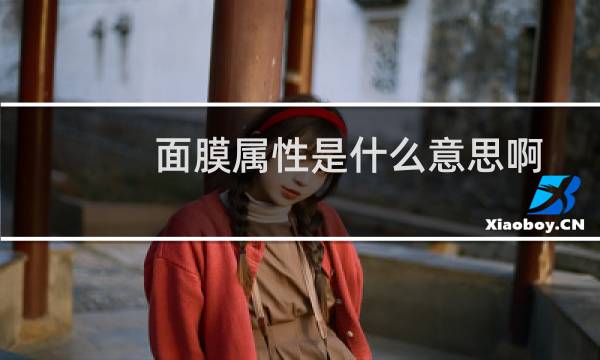 面膜属性是什么意思啊