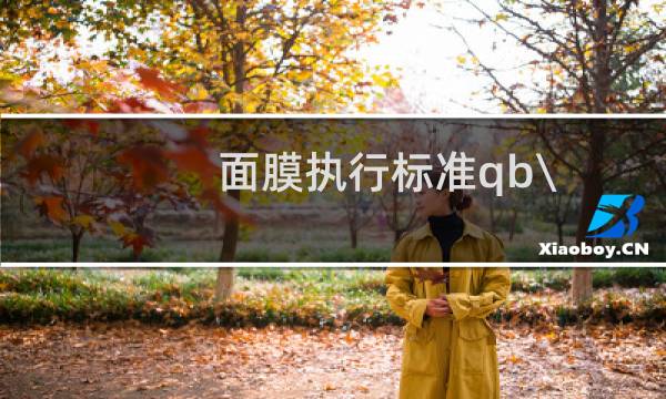 面膜执行标准qb\/t2660