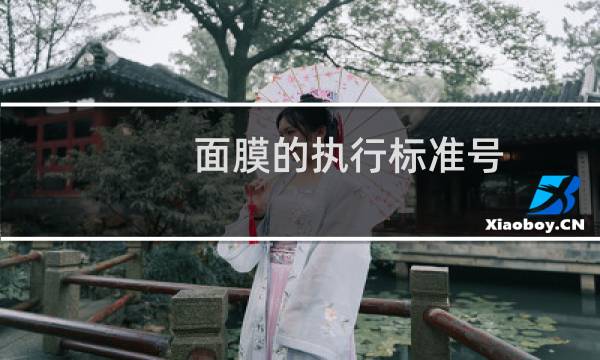 面膜的执行标准号