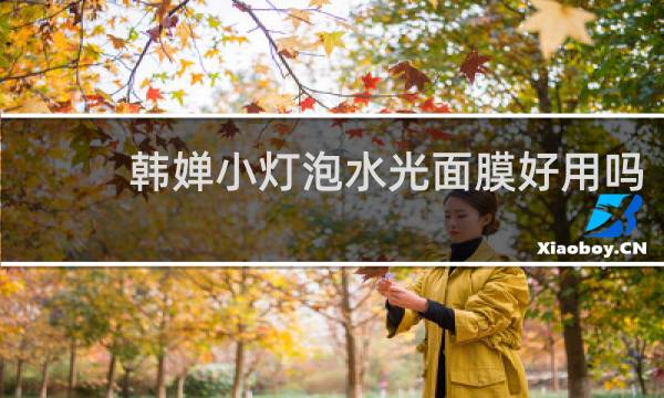 韩婵小灯泡水光面膜好用吗