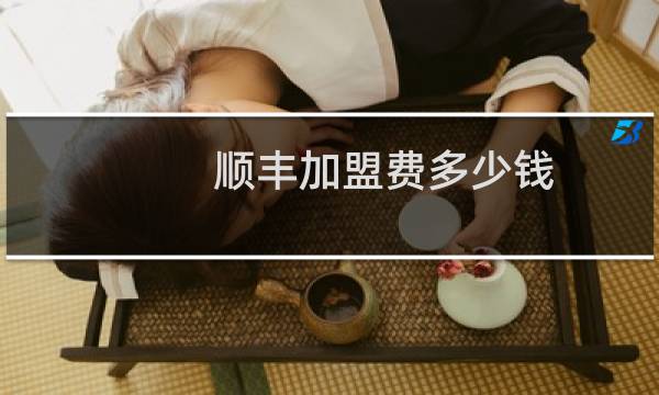 顺丰加盟费多少钱