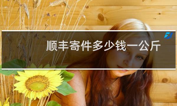 顺丰寄件多少钱一公斤