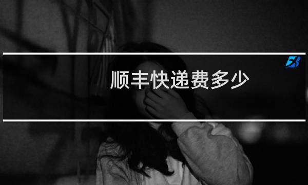 顺丰快递费多少