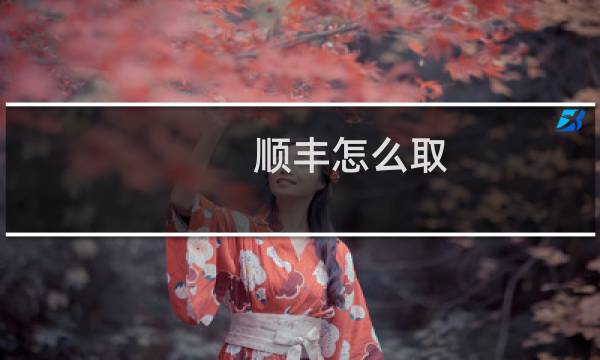 顺丰怎么取