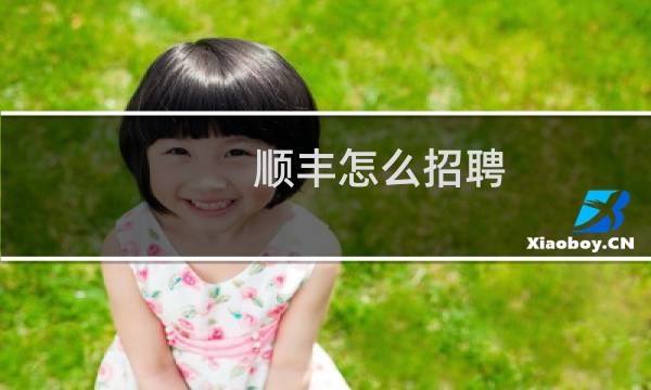 顺丰怎么招聘