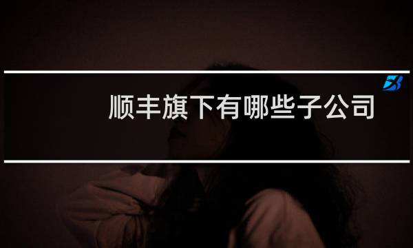 顺丰旗下有哪些子公司