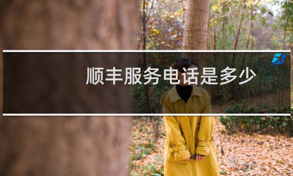 顺丰服务电话是多少