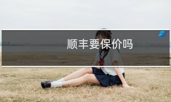 顺丰要保价吗