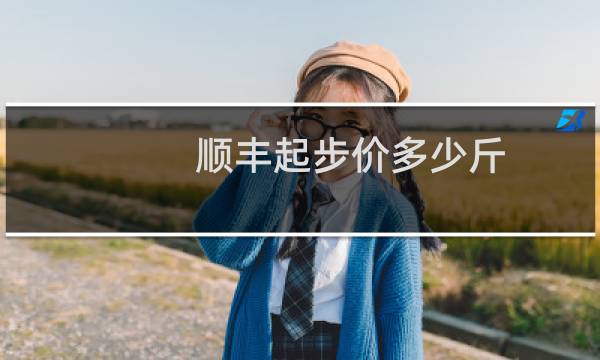 顺丰起步价多少斤