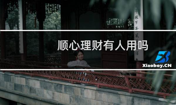顺心理财有人用吗