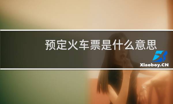 预定火车票是什么意思