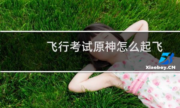 飞行考试原神怎么起飞