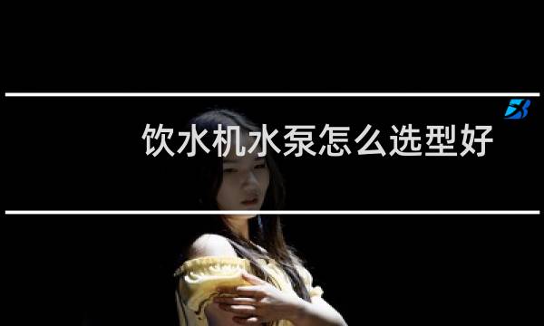 饮水机水泵怎么选型好