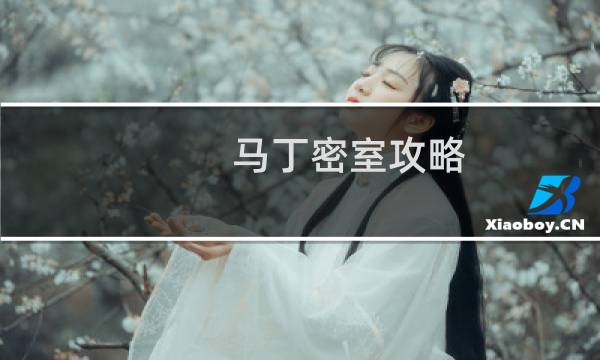 马丁密室攻略