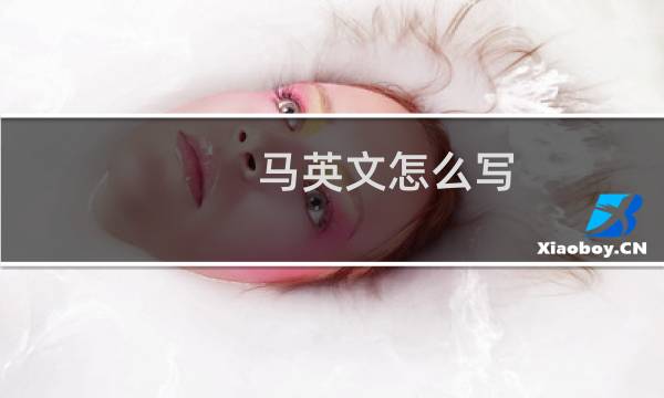 马英文怎么写