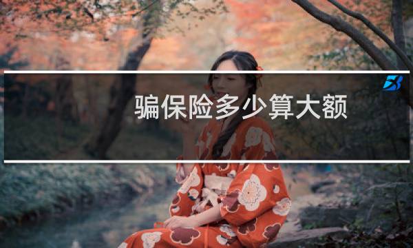 骗保险多少算大额