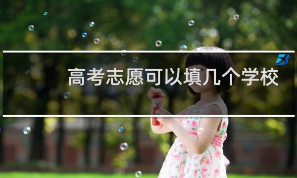 高考志愿可以填几个学校