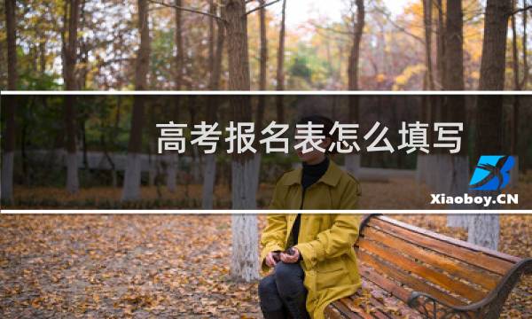 高考报名表怎么填写