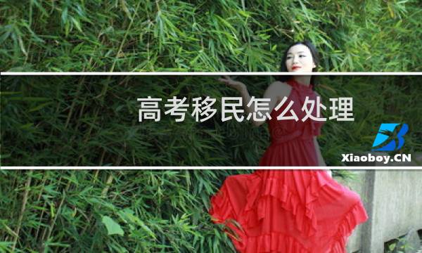高考移民怎么处理